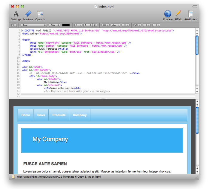 free html editors for mac